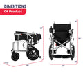 Rubicon DX03- Lightweight (Only 40lbs) Foldable Electric Wheelchair for Seniors - 12 mi Long Cruise Range with 500W Powerful Motor - Airline Approved with Detachable Battery (Model3)