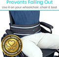 Vive Wheelchair Seatbelt - Safety Belt For The Elderly - Harness For Adults - Adjustable Straps For Chair/Bed Restraint - Patients Care - Falling out Prevention - For The Elderly, Pregnant & Paralyzed