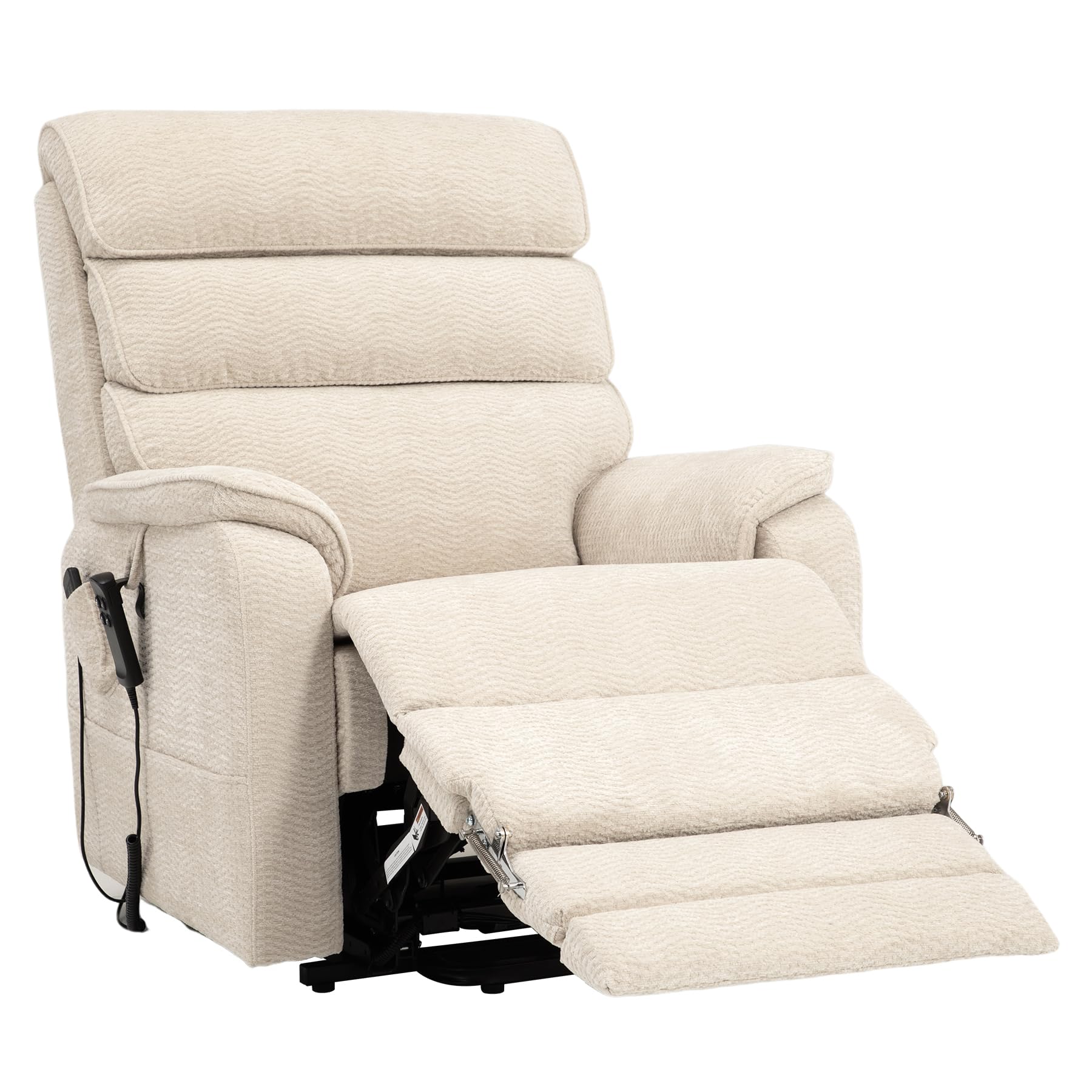 DYNOX Big Tall Man Large-Wide Power Dual Motor Lift Recliners Chairs for Elderly Lay Flat Lift Chair with Infinite Positions, Heat & Massage, Supports 400 LBS(9298L,Faux Leather,Brown)