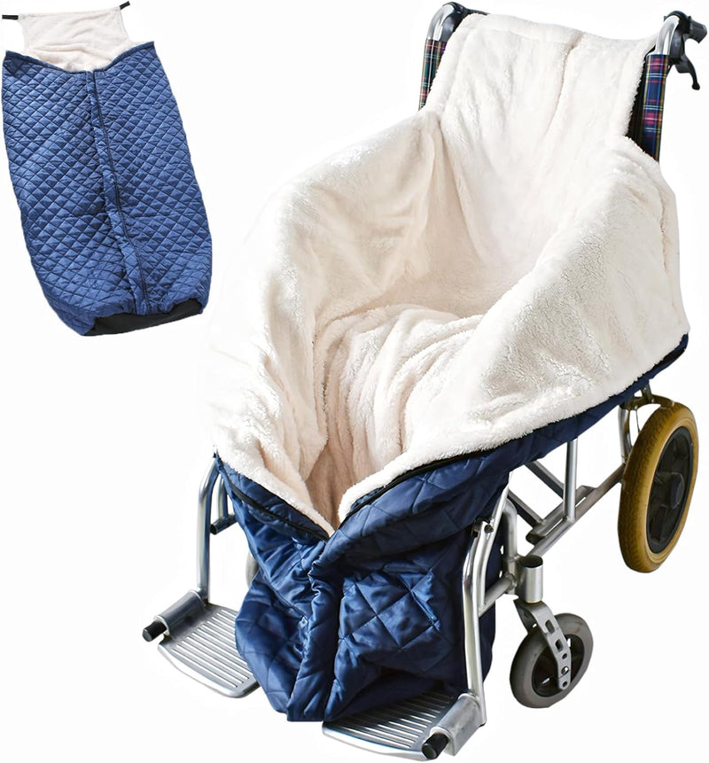 Lightweight Wheelchair Blanket with Zipper, Lambswool Wheelchair Warm Covers Leg/Lap,Knee and Lower Body Universal fit Blankets for wheelchairs
