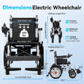 Electric Wheelchairs for Adults, 25+ Miles Long Travel Range, Foldable Motorized Wheelchair, Portable All-TerrainMotorized Wheelchair for The Elderly