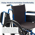 Drive Medical BLS18FBD-ELR Blue Streak Lightweight Wheelchair with Swing-Away Elevating Leg Rests and Flip-Back Arms
