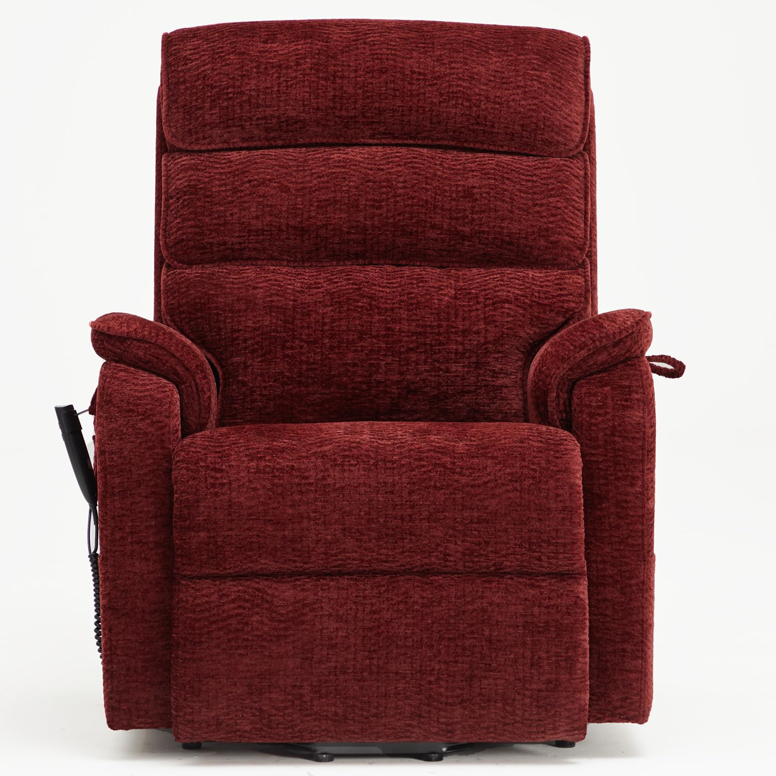 DYNOX Big Tall Man Large-Wide Power Dual Motor Lift Recliners Chairs for Elderly Lay Flat Lift Chair with Infinite Positions, Heat & Massage, Supports 400 LBS(9298L,Faux Leather,Brown)