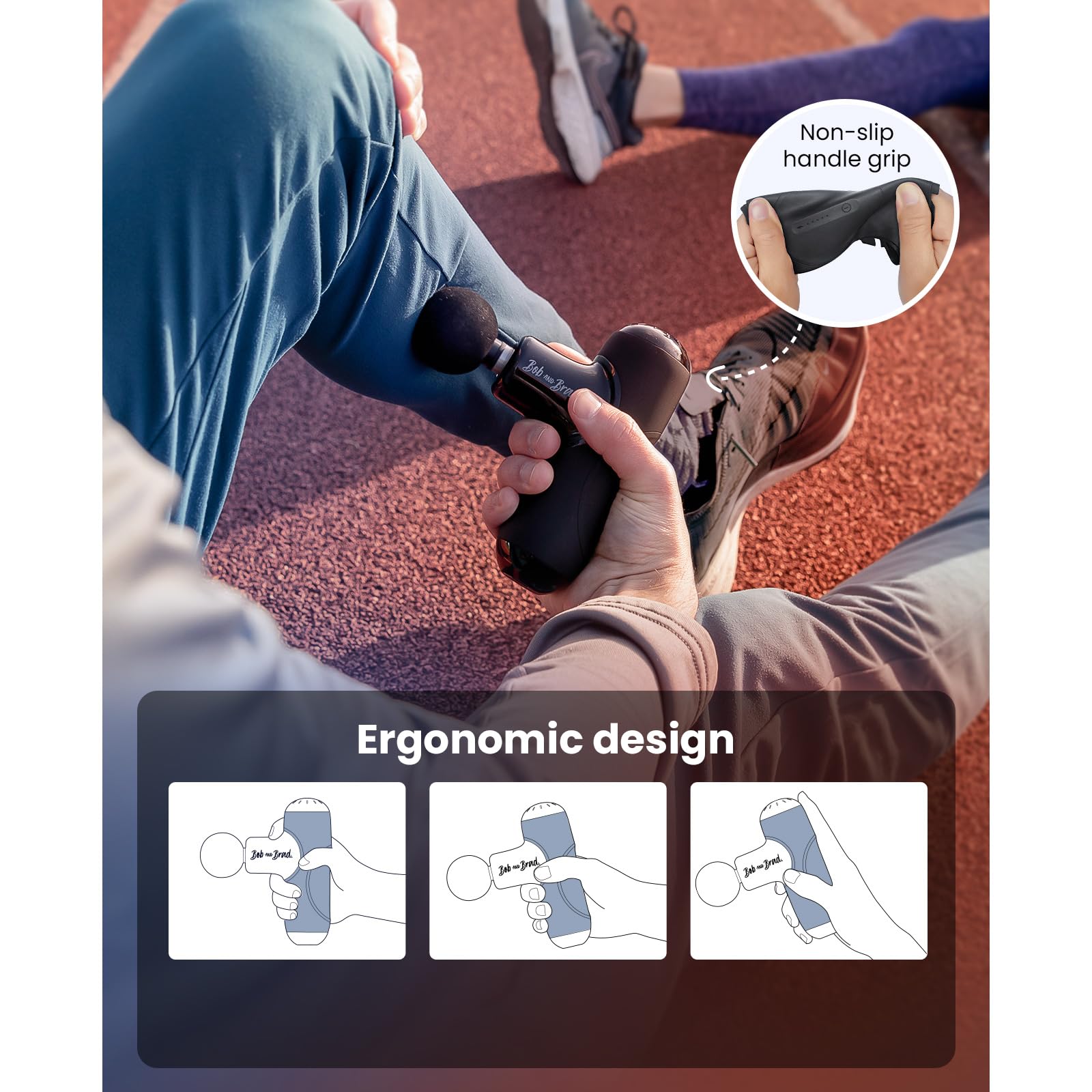 BOB AND BRAD Q2 Pro Mini Massage Gun with Heat and Cold Head,Pocket-Sized Deep Tissue Massager Gun,Portable Percussion Muscle Massager Gun, Ultra Small&Quiet Muscle Massage Gun