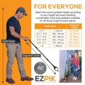EZPIK Pro 36" Flexible Folding Grabber Tool for Elderly + Magnets, Reacher for Disabled & Seniors Heavy Duty Rotating Grippers for Reaching Underneath, Trash Grabbers & Pickers for Mobility