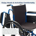 Drive Medical BLS18FBD-ELR Blue Streak Lightweight Wheelchair with Swing-Away Elevating Leg Rests and Flip-Back Arms