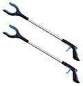 RMS 2-Pack 34 Inch Extra Long Grabber Reacher with Rotating Jaw - Mobility Aid Reaching Assist Tool
