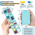 3 Pack 14 Grids Travel Pill Organizer Box with 415-Pcs Medicine Name Labels - Pocket Daily Pharmacy Case Container Kit - Travel Medication Holder Dispenser for Fish Oil Vitamin Supplement Storage