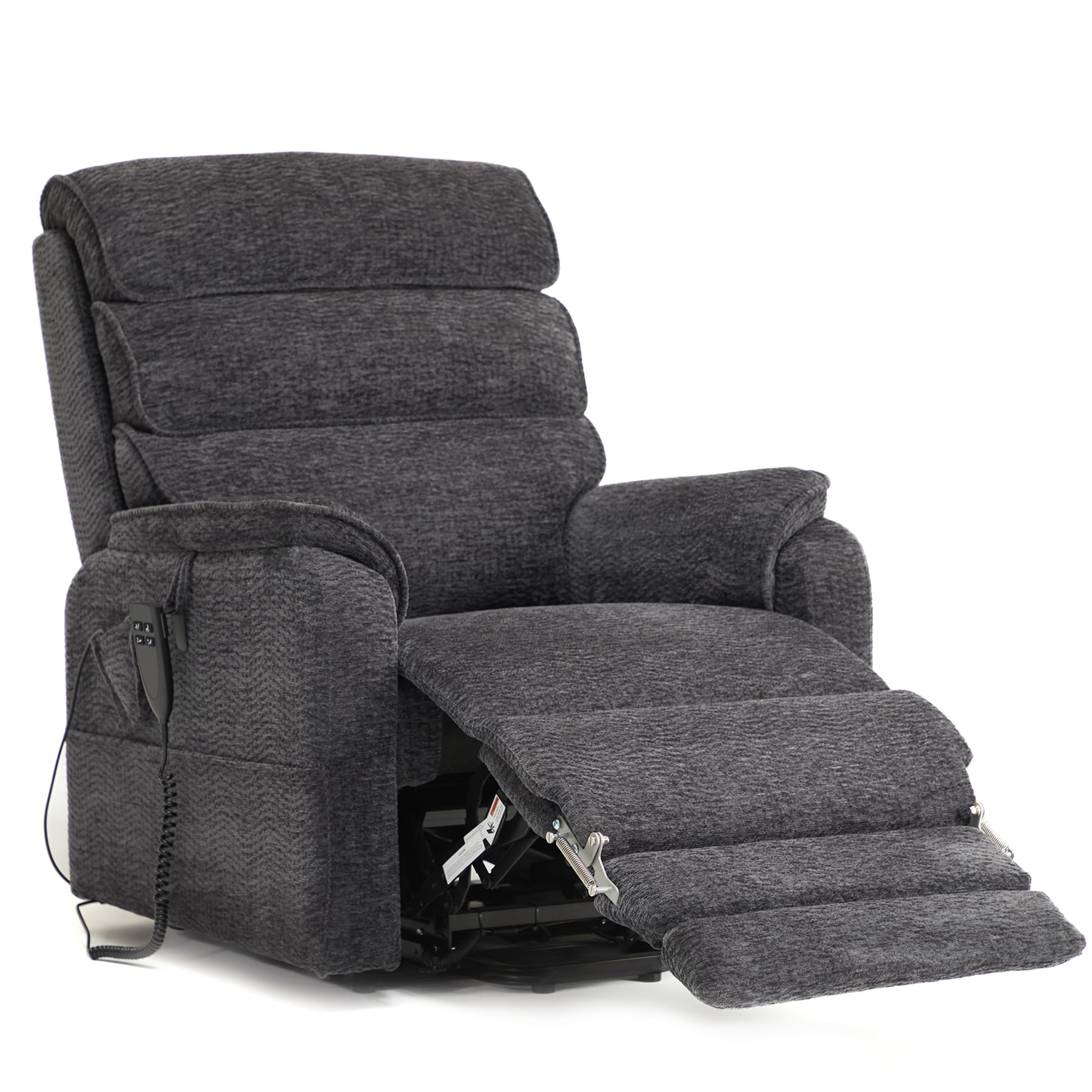 DYNOX Big Tall Man Large-Wide Power Dual Motor Lift Recliners Chairs for Elderly Lay Flat Lift Chair with Infinite Positions, Heat & Massage, Supports 400 LBS(9298L,Faux Leather,Brown)