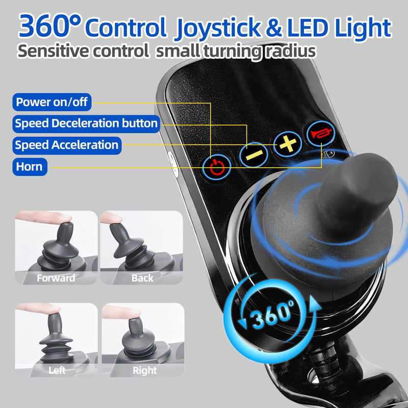 𝟐𝟔 𝐏𝐨𝐮𝐧𝐝𝐬 𝐂𝐚𝐫𝐛𝐨𝐧 𝐅𝐢𝐛𝐞𝐫 Electric Wheelchairs for Adults, 𝐔𝐥𝐭𝐫𝐚𝐥𝐢𝐠𝐡𝐭 𝐅𝐨𝐥𝐝𝐚𝐛𝐥𝐞 All Terrain Power Wheelchair, 300W Dual Motors Support 250 LBS