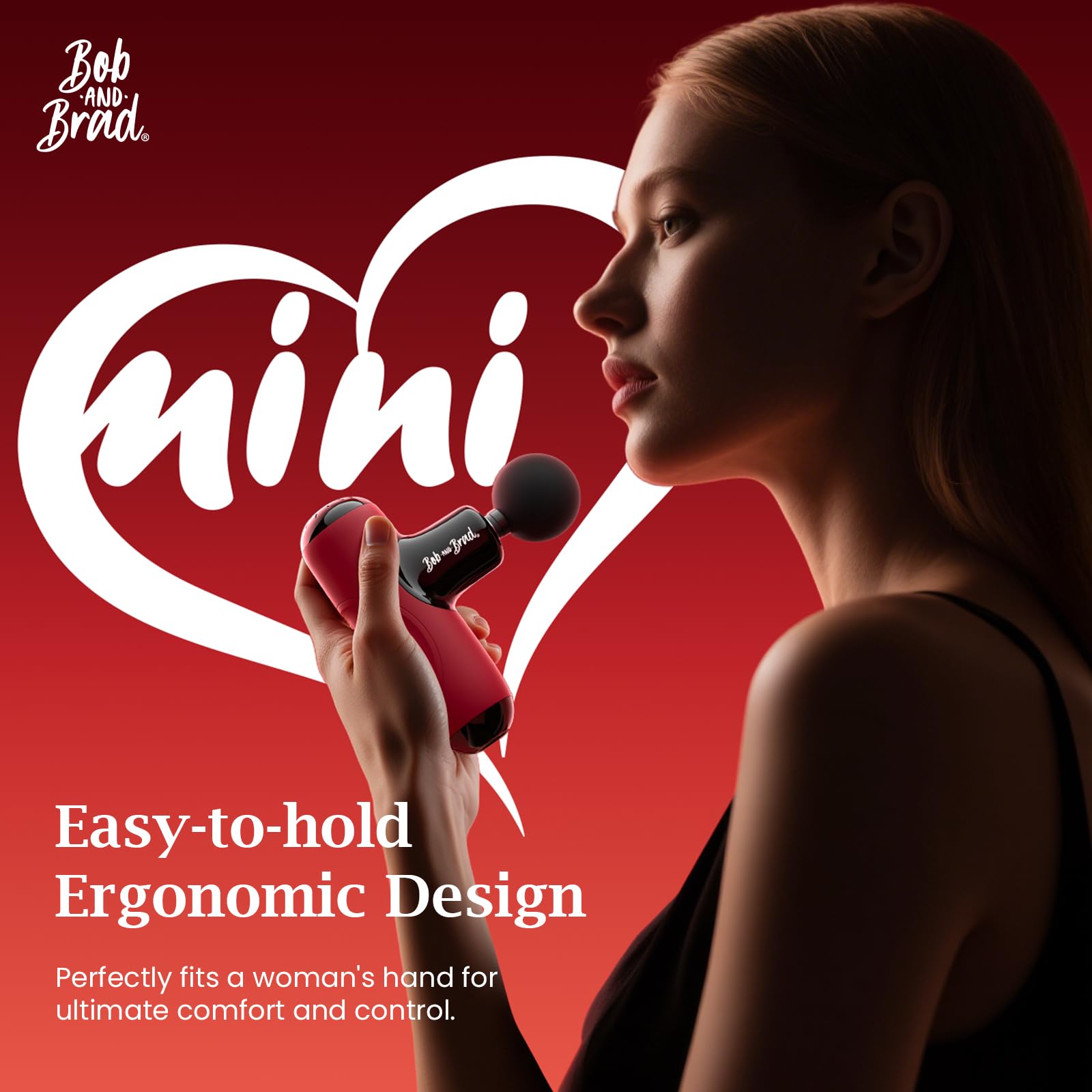 BOB AND BRAD Q2 Pro Mini Massage Gun with Heat and Cold Head,Pocket-Sized Deep Tissue Massager Gun,Portable Percussion Muscle Massager Gun, Ultra Small&Quiet Muscle Massage Gun