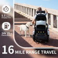 One-Touch Folding Electric Wheelchair for Adults, 16 Miles Long Range Foldable Power Wheelchair with Zero Gravity, Rehabilitation Training