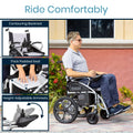 Vive Folding Electric Wheelchair - Foldable Wheel Chair, Narrow Power Scooter, Heavy Duty, TSA Approved - Compact Size for Seniors Adults - Battery Portable, Folds, Shock-Absorbing (16 x 30 x 28.5)