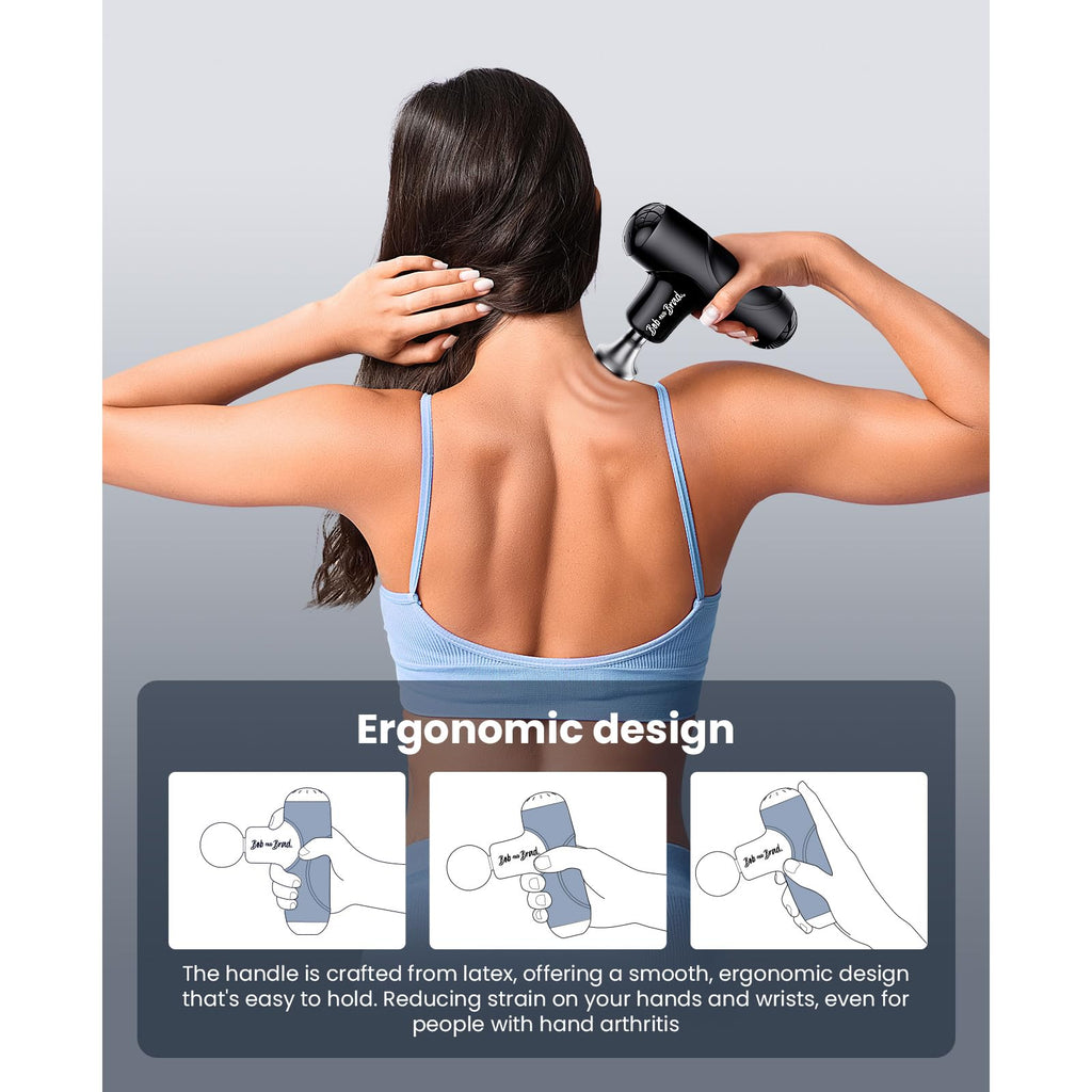 BOB AND BRAD Q2 Pro Mini Massage Gun with Heat and Cold Head,Pocket-Sized Deep Tissue Massager Gun,Portable Percussion Muscle Massager Gun, Ultra Small&Quiet Muscle Massage Gun