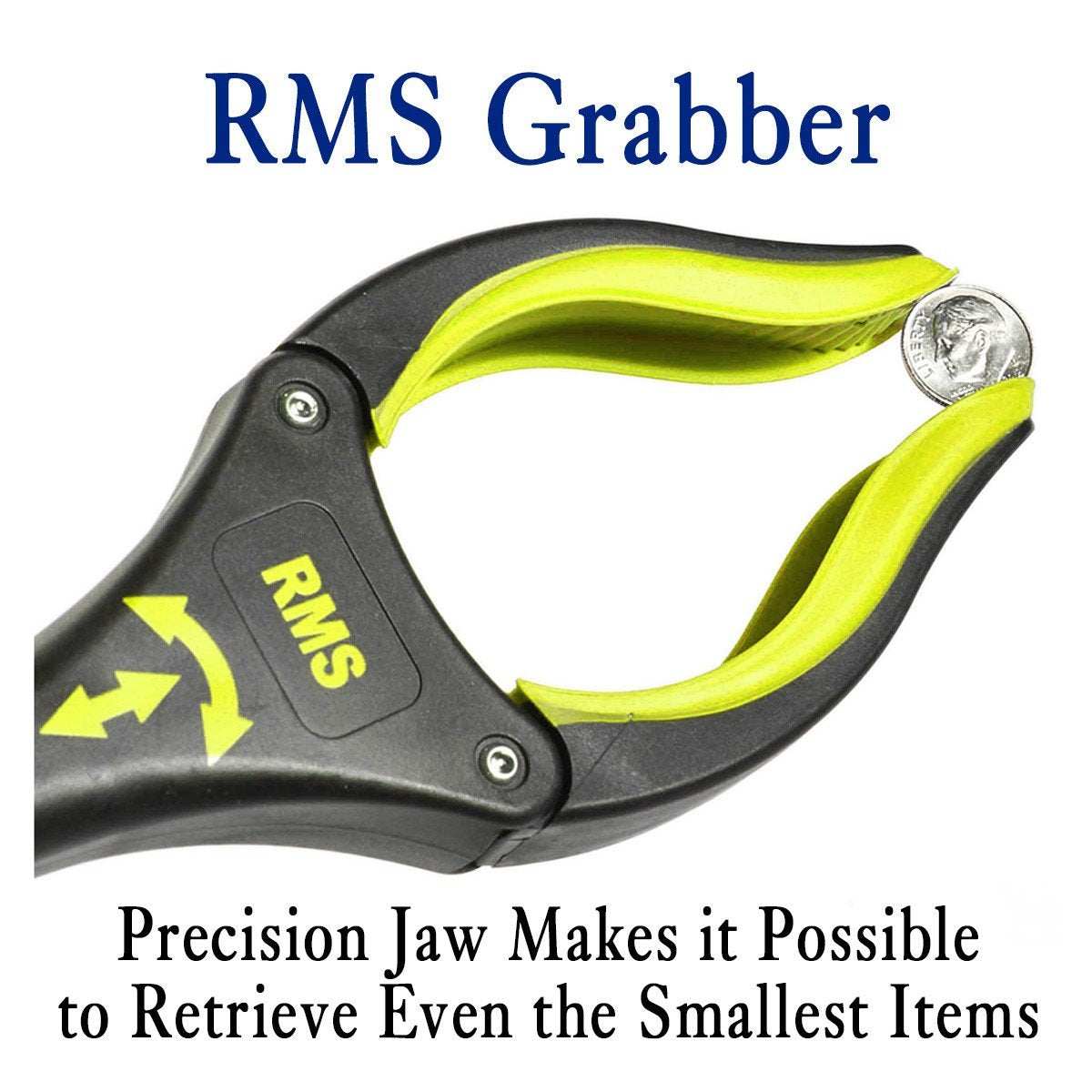 RMS 2-Pack 34 Inch Extra Long Grabber Reacher with Rotating Jaw - Mobility Aid Reaching Assist Tool