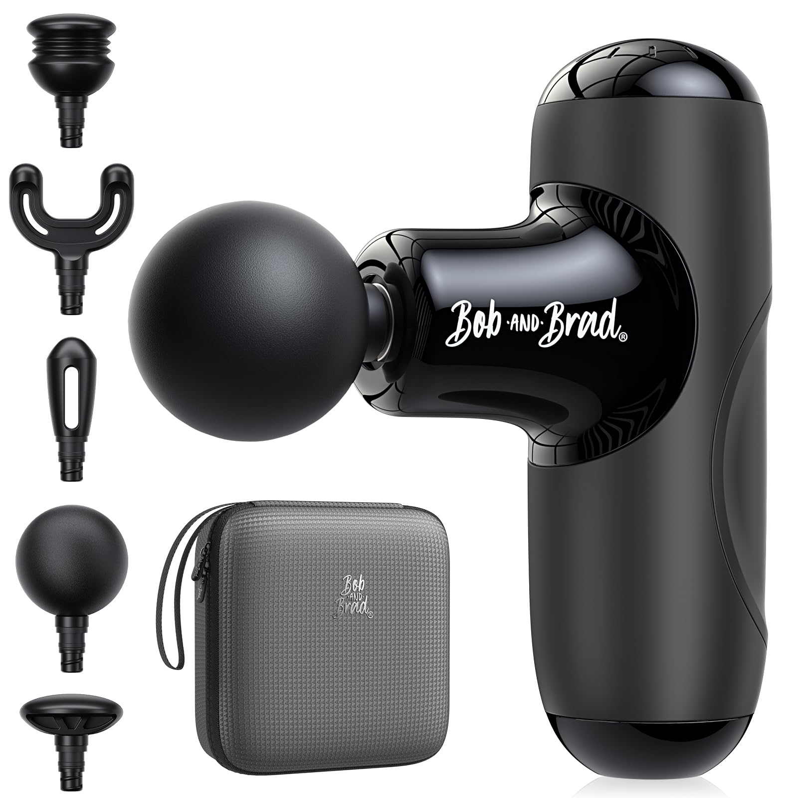 BOB AND BRAD Q2 Pro Mini Massage Gun with Heat and Cold Head,Pocket-Sized Deep Tissue Massager Gun,Portable Percussion Muscle Massager Gun, Ultra Small&Quiet Muscle Massage Gun