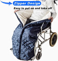 Lightweight Wheelchair Blanket with Zipper, Lambswool Wheelchair Warm Covers Leg/Lap,Knee and Lower Body Universal fit Blankets for wheelchairs