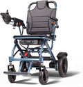 Lightweight Electric Wheelchair for Adults - Foldable Electric Wheelchairs for Seniors - 10Ah 500W Motors Motorized Wheelchairs Support 330 lbs, All Terrain Travel Powered Wheel Chairs, Blue