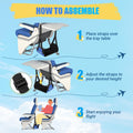 Airplane Foot Hammock, No Collapse Foot Rest for Plane Travel with Extended Adjustment Strap, Portable Desk Foot Hammock with Thickened Foam, Foot Sling Travel Essentials to Relax Your Feet