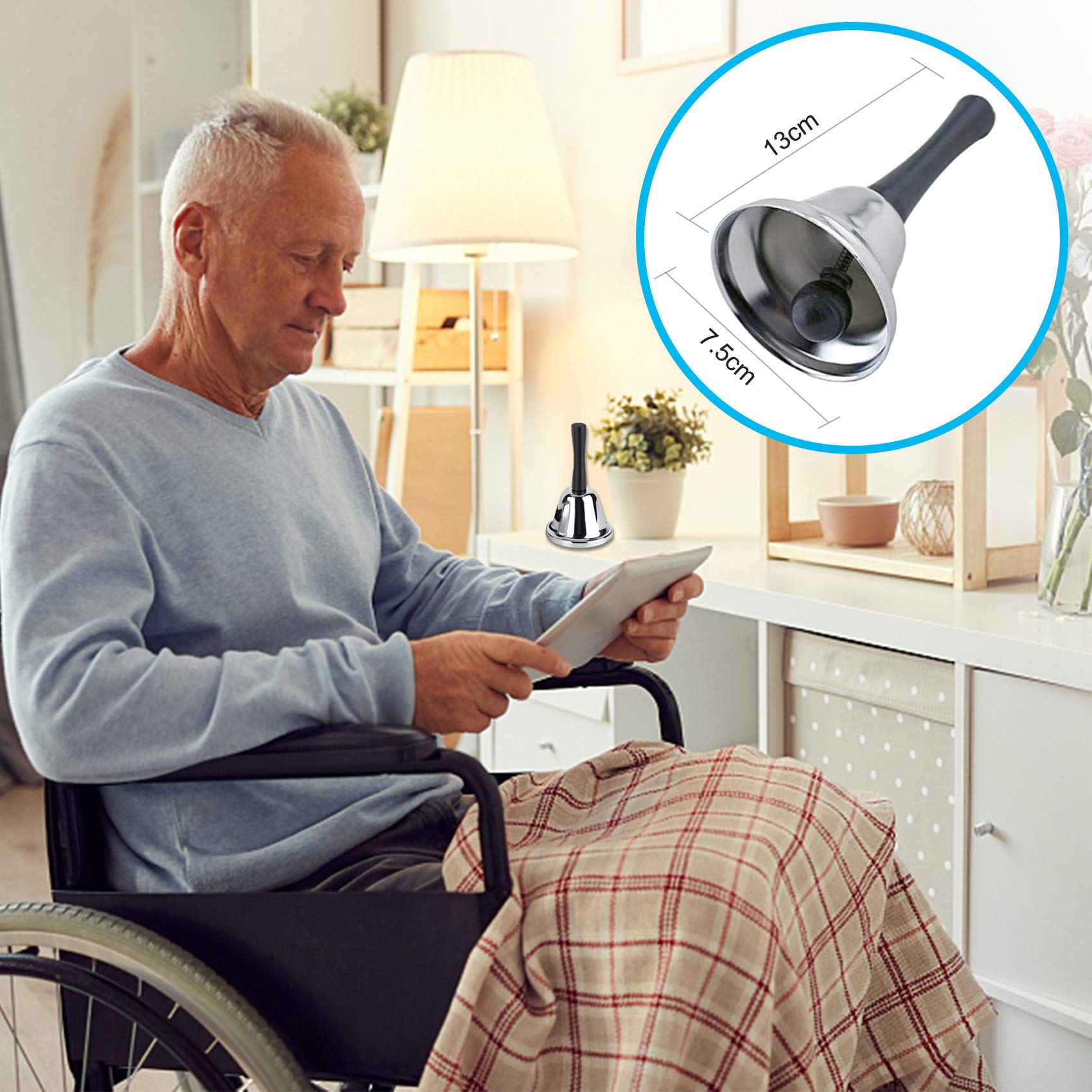 CallToU Wireless Caregiver Pager Smart Call System 2 SOS Call Buttons/Transmitters 2 Receivers Nurse Calling Alert Patient Help System for Home/Personal Attention Pager 500+Feet Plugin Receiver