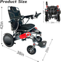 John Dawson Ultra Lightweight Foldable Power Wheelchair for Adults, 15 Miles Long Range with Lithium Batteries, All Terrain Electric Wheelchair, 300 lbs Capacity