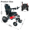 John Dawson Foldable All-Terrain Electric Wheelchair for Adults, 500W Dual Motors, Lightweight Aluminum Alloy Frame, Lithium Battery, 300 lbs Capacity