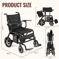John Dawson 26lbs Ultralight Foldable 100% Carbon Fiber Electric Wheelchairs for Adults, Lightweight Power Wheelchair, Portable Airline Approved