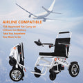 New 16" Big Front Wheel Electric Wheelchair for Adults, 19.7" Seat Width All Terrain Power Wheelchairs, Dual Brakes, Foldable Motorized Wheel Chair 330lbs, Rear Control Included, Led Light, Backpack