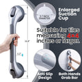 TAILI Grab Bars for Bathtubs and Showers 2 Pack Suction Grab Bar, Heavy Duty Shower Handle Removable Bath Handrails for Seniors and Elderly, Bathroom Safety Grip No Drilling Waterproof,Grey