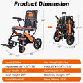 Super Lightweight Portable Transit Travel Wheelchair, Upgraded Folding Transport Wheelchairs (Weight 26.7lbs) for Adults and Seniors, Come with Telescopic Handle and Travel Bag