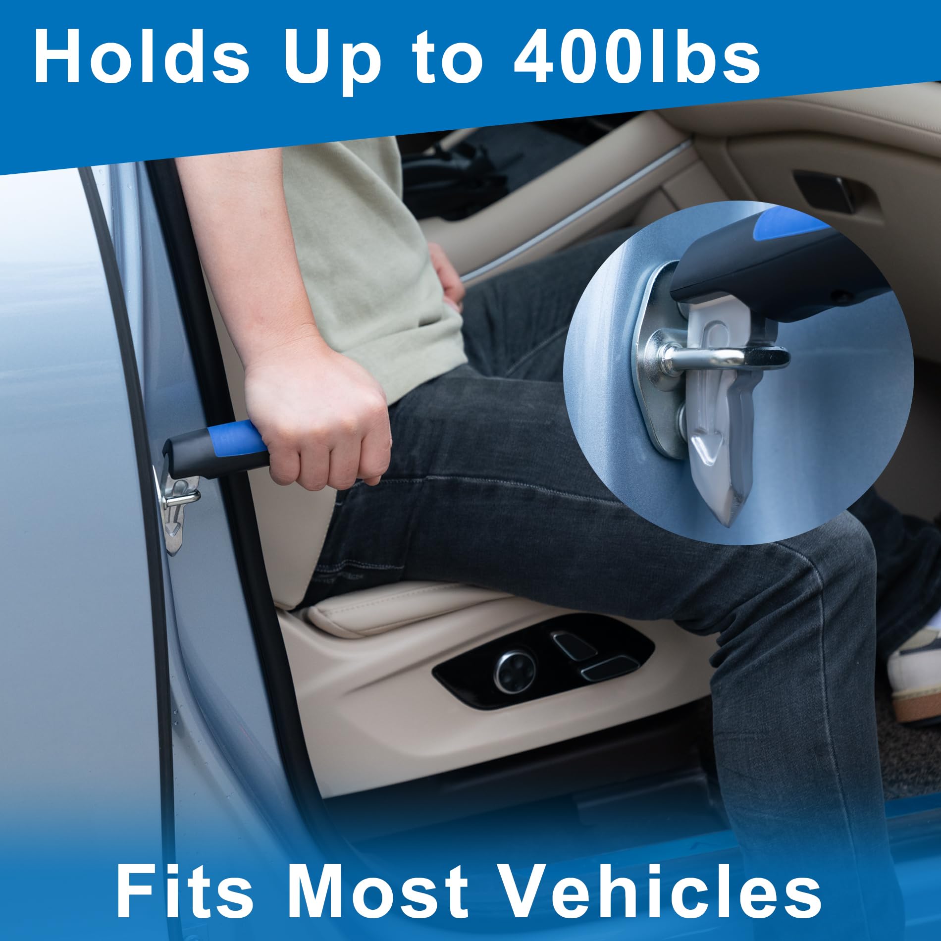 Car Door Handle for Elderly, Car Handle Assist Support for Handicapped, Portable Auto Cane for Seniors, Multifunctional Vehicle Door Latch Handles, Car Gadgets for Disabled Drivers
