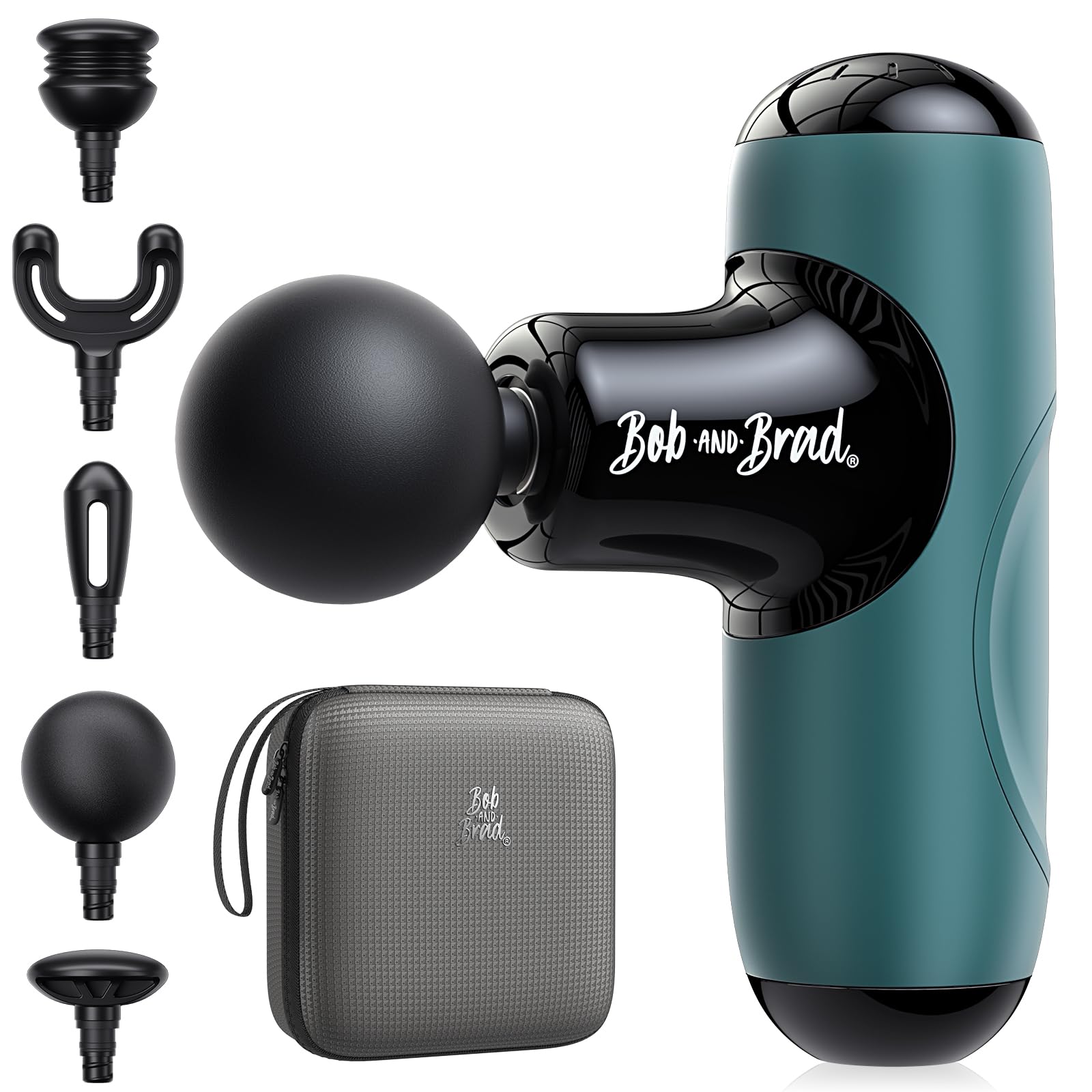 BOB AND BRAD Q2 Pro Mini Massage Gun with Heat and Cold Head,Pocket-Sized Deep Tissue Massager Gun,Portable Percussion Muscle Massager Gun, Ultra Small&Quiet Muscle Massage Gun