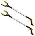 RMS 2-Pack 34 Inch Extra Long Grabber Reacher with Rotating Jaw - Mobility Aid Reaching Assist Tool