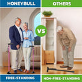 HONEYBULL Walking Cane for Men & Women - Foldable, Adjustable, Collapsible, Free Standing Cane, Pivot Tip, Heavy Duty | Walking Sticks, Folding Canes for Seniors & Adults (Black, Pivot Cane)