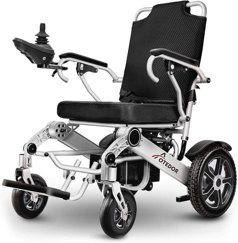 [2025 Upgrade] Aotedor 30 Miles Long Travel Range, Electric Wheelchair for Adults Power Wheelchairs Lightweight Foldable All Terrain Motorized Wheelchair for Seniors Compact Portable Airline Approved