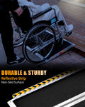 VNN Portable Wheelchair Ramp 4FT, Non-Slip Aluminum Folding Handicap Ramps, Door Threshold Wheelchair Ramps for Home, Threshold Ramp for Home Steps, Scooter Ramp, Doorways