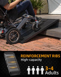 VNN Portable Wheelchair Ramp 4FT, Non-Slip Aluminum Folding Handicap Ramps, Door Threshold Wheelchair Ramps for Home, Threshold Ramp for Home Steps, Scooter Ramp, Doorways