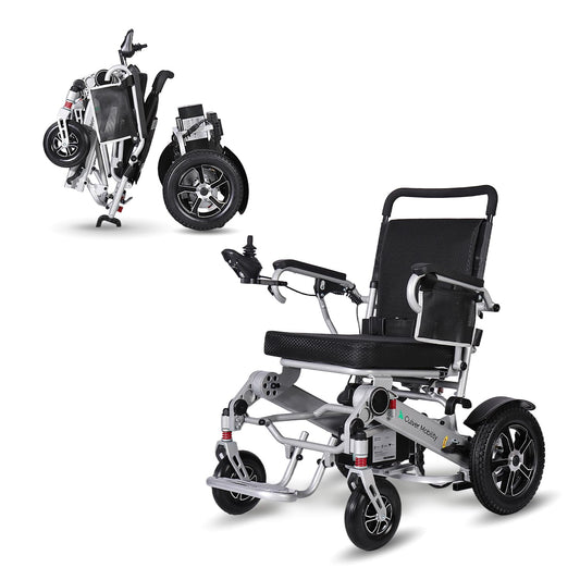 Culver Mobility Cobra Ultra Exclusive Lightweight Foldable Electric Wheelchair, Weatherproof, Stronger, Longer Range Super Jet Power, Dual Motor, All Terrain (14Miles-1Battery)