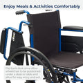 Drive Medical BLS18FBD-ELR Blue Streak Lightweight Wheelchair with Swing-Away Elevating Leg Rests and Flip-Back Arms