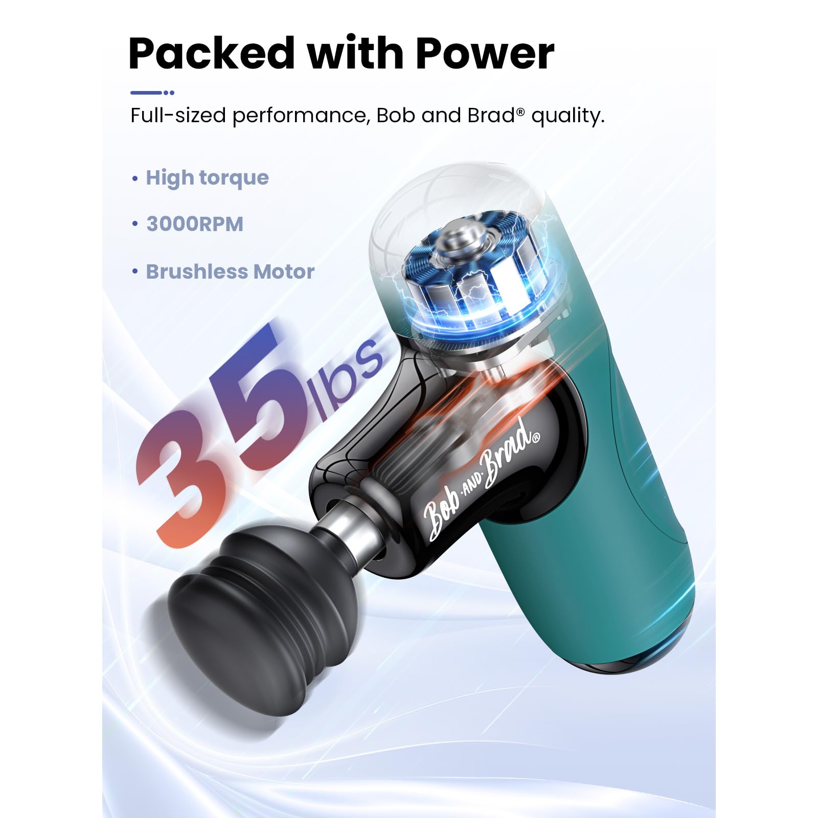 BOB AND BRAD Q2 Pro Mini Massage Gun with Heat and Cold Head,Pocket-Sized Deep Tissue Massager Gun,Portable Percussion Muscle Massager Gun, Ultra Small&Quiet Muscle Massage Gun
