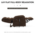 DYNOX Big Tall Man Large-Wide Power Dual Motor Lift Recliners Chairs for Elderly Lay Flat Lift Chair with Infinite Positions, Heat & Massage, Supports 400 LBS(9298L,Faux Leather,Brown)