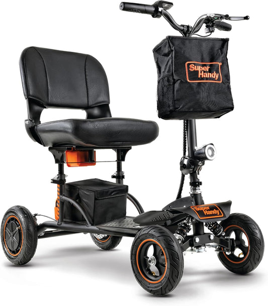 SuperHandy Explorer Mobility Scooter – 4-Wheel, 500W Brushless Motor, 48V Battery, 350 lbs Capacity, 5 mph, Lightweight Aluminum Frame, Patent Pending