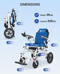 Aotedor Electric Wheelchairs for Adults,22 Miles Long Travel Range with 2 Lithium Batteries All Terrain Power Wheelchair,Ultra Lightweight 39Lbs Folding Compact Motorized Wheelchair,Airline Approved