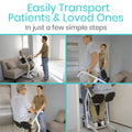 Vive Mobility Sit to Stand Patient Lift for Handicapped - Stand Assist Lift Aid for Home Care Use - Elderly Lift Assist Transfer Device - Transport Chair Stand Assist for Seniors, Adults & Disabled