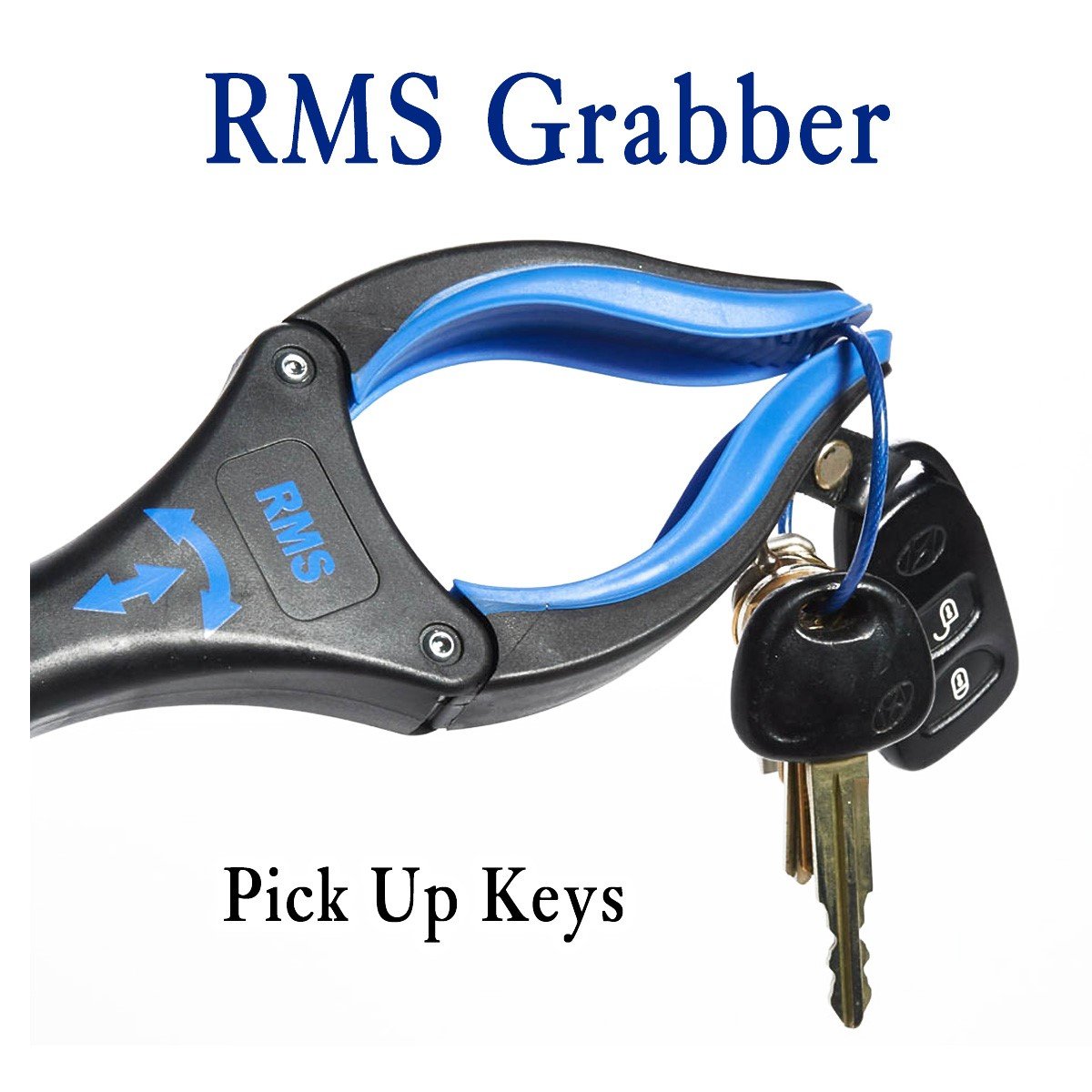 RMS 2-Pack 34 Inch Extra Long Grabber Reacher with Rotating Jaw - Mobility Aid Reaching Assist Tool