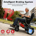 John Dawson Foldable All-Terrain Electric Wheelchair for Adults, 500W Dual Motors, Lightweight Aluminum Alloy Frame, Lithium Battery, 300 lbs Capacity