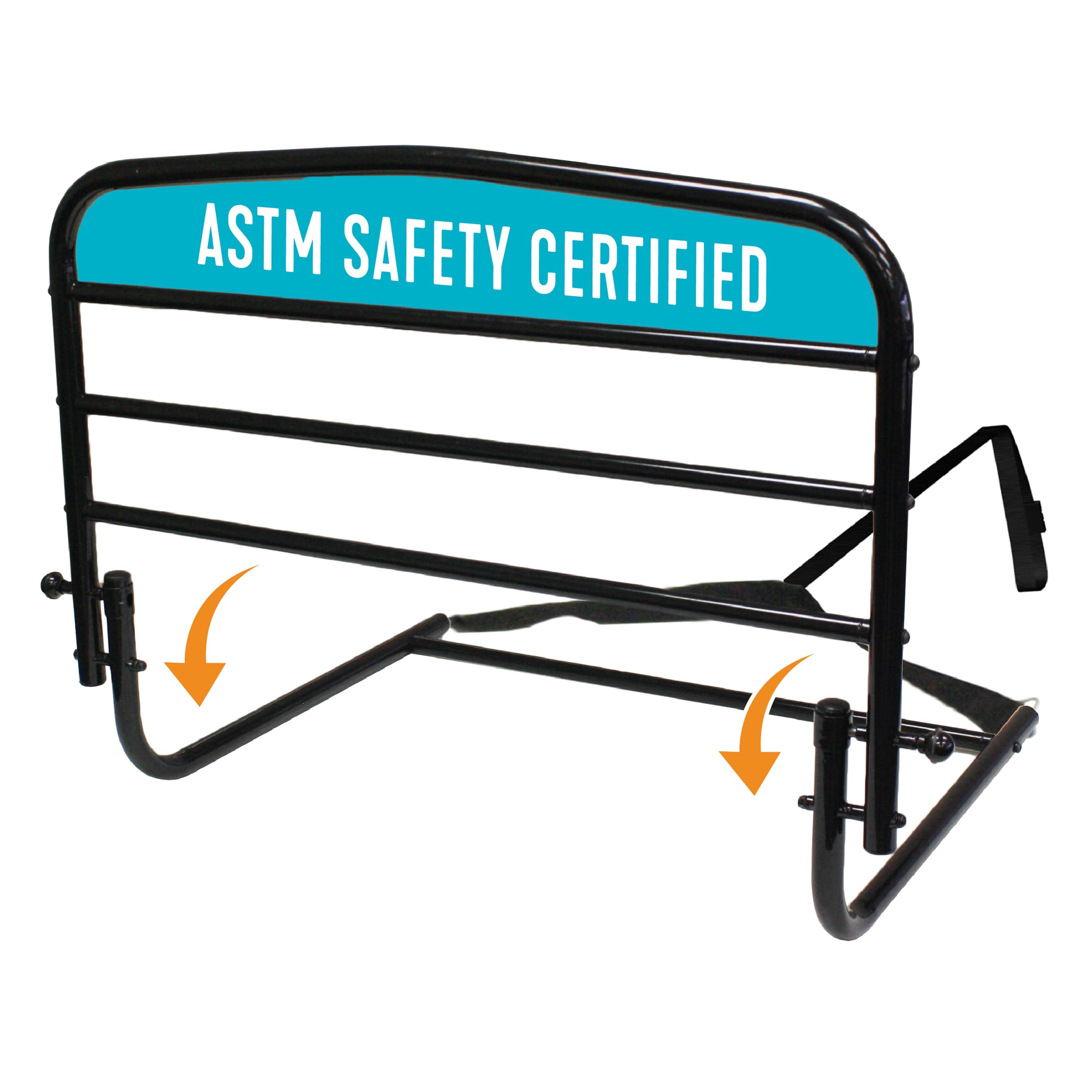 Stander 30inch Safety Bed Rail with Padded Pouch, Folding Guardrail for Adults, Seniors, and Elderly, Bedside Stand Assist Bar, Fits King, Queen, Full, and Twin Beds, ASTM Safety Approved Bedrail