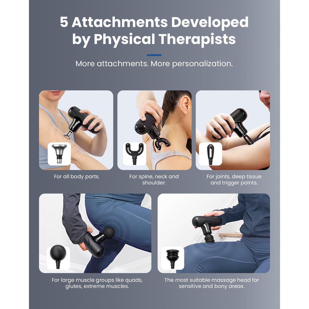 BOB AND BRAD Q2 Pro Mini Massage Gun with Heat and Cold Head,Pocket-Sized Deep Tissue Massager Gun,Portable Percussion Muscle Massager Gun, Ultra Small&Quiet Muscle Massage Gun