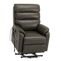 DYNOX Big Tall Man Large-Wide Power Dual Motor Lift Recliners Chairs for Elderly Lay Flat Lift Chair with Infinite Positions, Heat & Massage, Supports 400 LBS(9298L,Faux Leather,Brown)