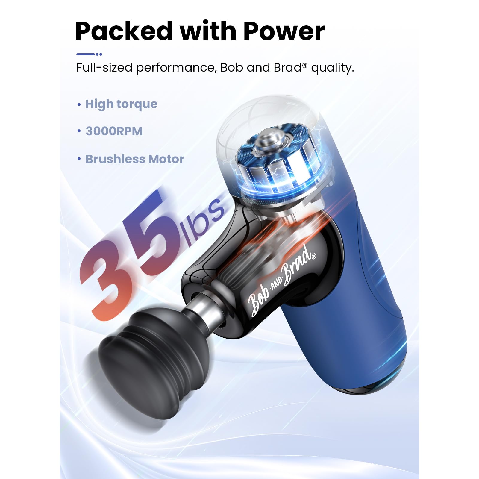 BOB AND BRAD Q2 Pro Mini Massage Gun with Heat and Cold Head,Pocket-Sized Deep Tissue Massager Gun,Portable Percussion Muscle Massager Gun, Ultra Small&Quiet Muscle Massage Gun
